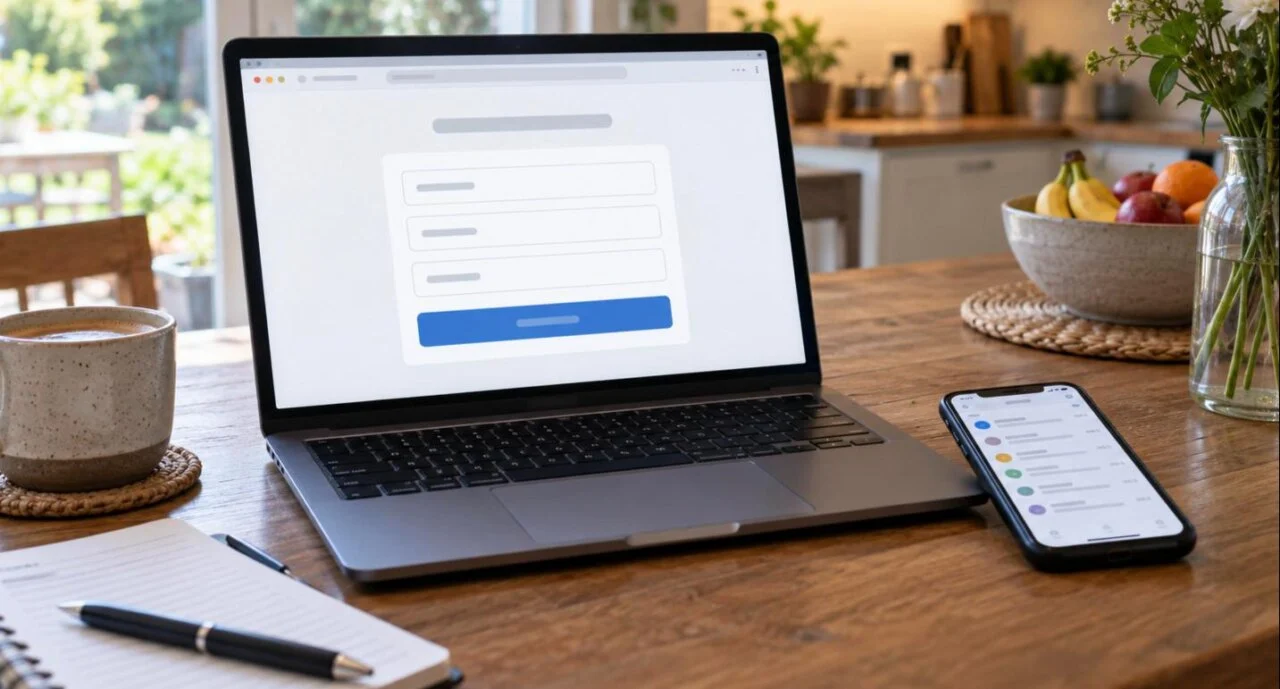 Adding a playlist to IBO Player Pro on the activation website from a laptop, with the activation email open on a phone