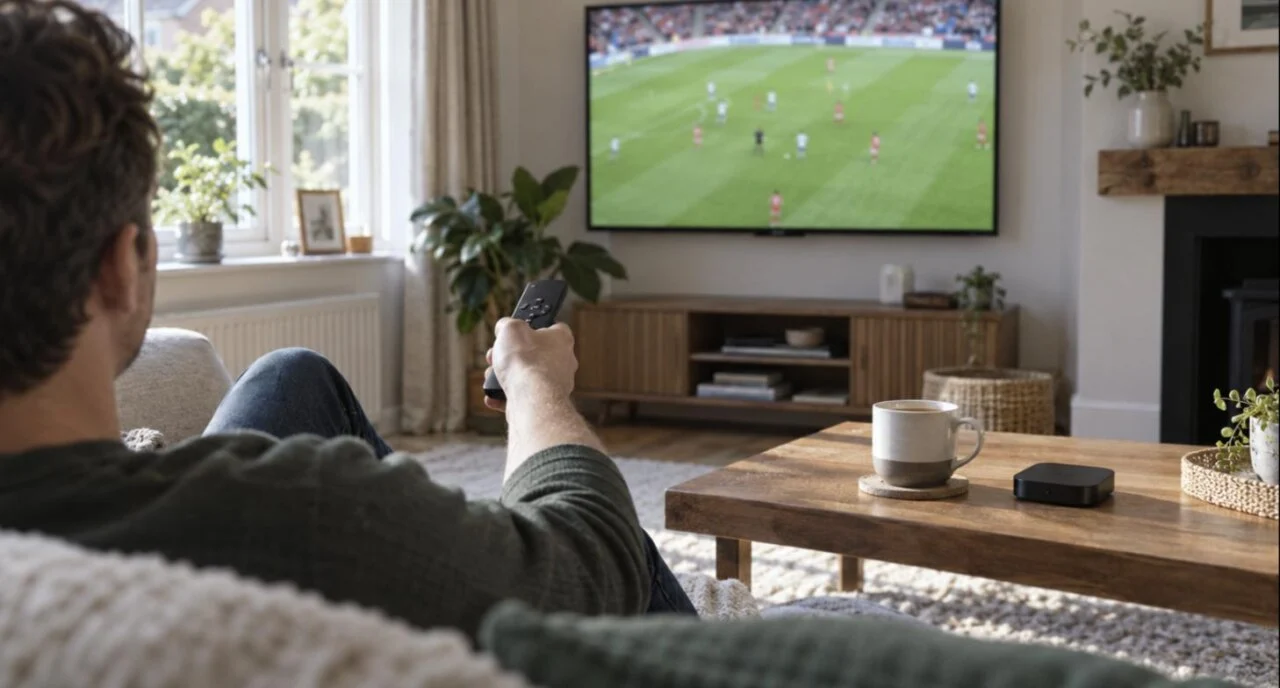 IPTV Surrey: testing the 24-hour trial on the living-room TV with the remote in hand