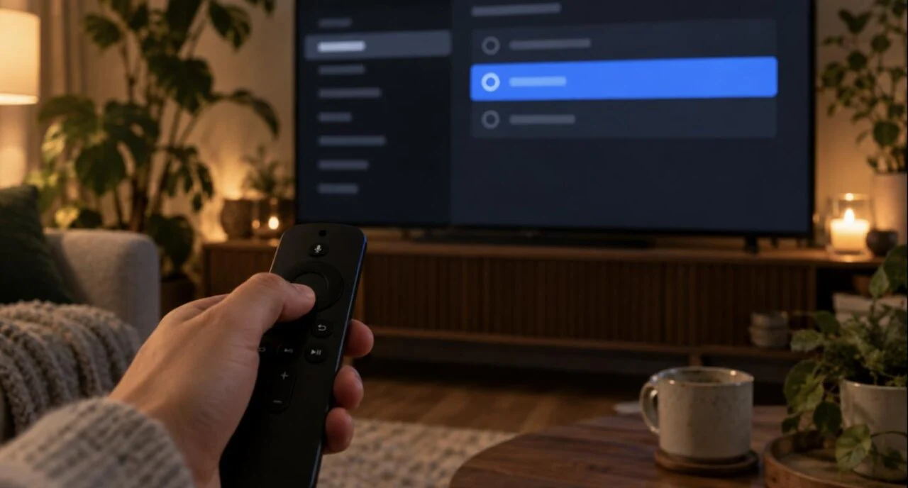 Changing the TiviMate IPTV decoder setting with a Firestick remote
